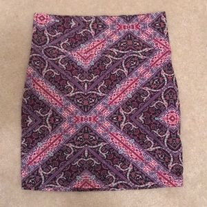 Patterned Bandage Skirt